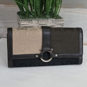 Salvatore Ferragamo Gancini long bifold wallet